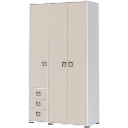 Three-Leaf Wardrobe Riddle 161591769 126x56x236cm White-Sand WHITE-SAND