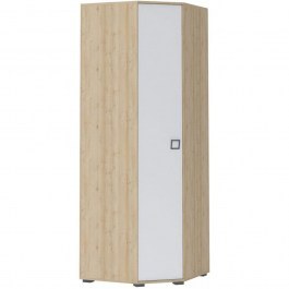 Single-Leaf Corner Wardrobe Riddle 161591899 86x86x236cm Oak-White OAK-WHITE