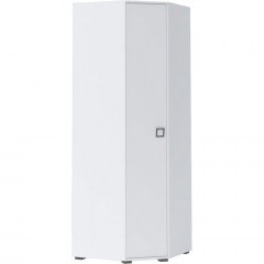 Single-Leaf Corner Wardrobe Riddle 161591869 86x86x236cm White