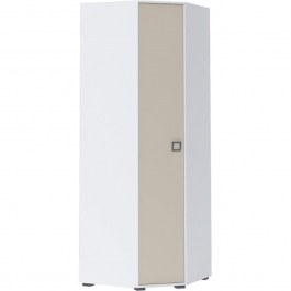 Single-Leaf Corner Wardrobe Riddle 161591859 86x86x236cm White-Sand WHITE-SAND