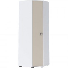 Single-Leaf Corner Wardrobe Riddle 161591859 86x86x236cm White-Sand