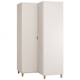 Single-Leaf Corner Wardrobe Simple 16627739 101,5x103,5x194,5cm White WHITE
