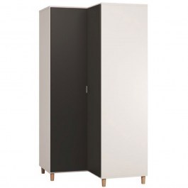 Single-Leaf Corner Wardrobe Simple 16627749 101,5x103,5x194,5cm White-Black WHITE-BLACK