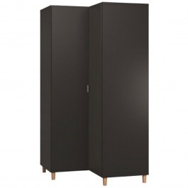 Single-Leaf Corner Wardrobe Simple 16627759 101,5x103,5x194,5cm Black BLACK