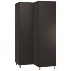 Single-Leaf Corner Wardrobe Simple 16627759 101,5x103,5x194,5cm Black