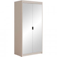 Double-Leaf Wardrobe With Mirror Elena 163083639 90x53x191cm Cashmere