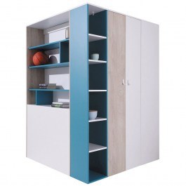 Double-Leaf Corner Wardrobe Planet 162080079 135x135x190cm Multi-Navy Blue MULTI-BLUE
