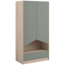 Double-Leaf Wardrobe Shield 162801269 92,4x50x181,5cm Natural-Green NATURAL-GREEN