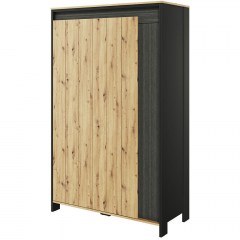 Three-Leaf Wardrobe Spot 162716779 123x55x196cm Natural-Black