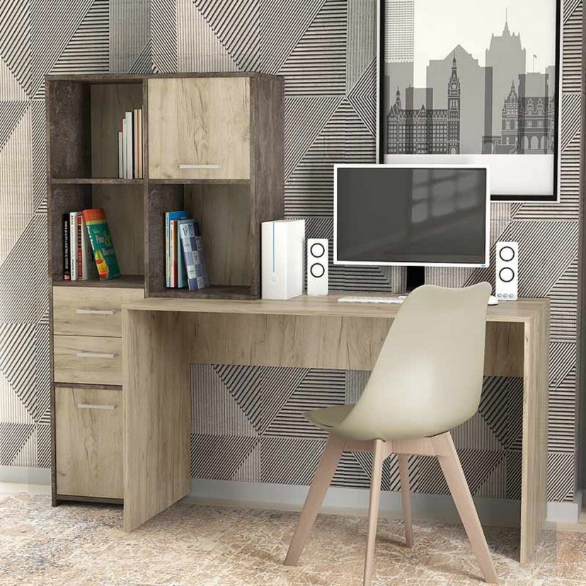 Γραφείο Εργασίας Aurelio 204674 Με Βιβλιοθήκη 170x35/60x76/151cm