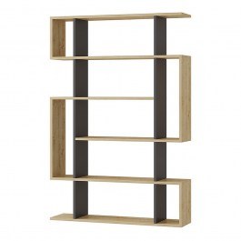 Βιβλιοθήκη Mito 214000 108x25x161cm Oak - Anthracite ANTHRACITE-OAK