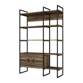Bookcase Eduardo 215993 120x39x180cm Walnut Walnut