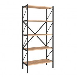Bookcase Jocasta 212514 66x34x160cm Pine Oak Oak