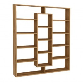 Bookcase Ample 216009 125x22x135,7cm Walnut Walnut