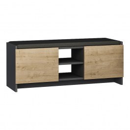 Shoe Rack Zulla 110x37x43cm Anthracite - Oak ANTHRACITE-OAK