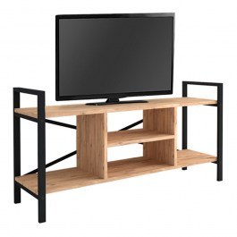 Έπιπλο Tηλεόρασης Santana 212579 120x35x61cm Black - Pine Oak OAK-BLACK