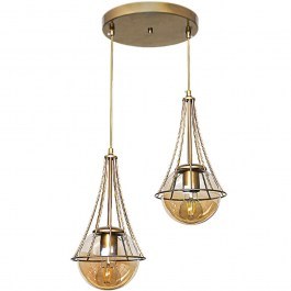 Φωτιστικό Οροφής Chavi 0124516 40x40x80cm 2xE27 60W Gold Megapap GOLD