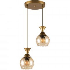 Φωτιστικό Οροφής Kyran 0124510 20x20x65cm 2xE27 60W Gold Megapap