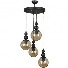 Φωτιστικό Οροφής Latona 0189387 30x30x90cm 4xE27 60W Black Megapap BLACK