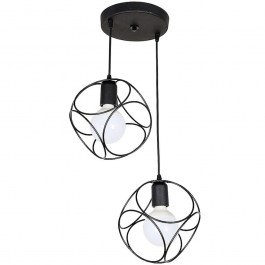 Φωτιστικό Οροφής Lusita 0124523 35x35x70cm 2xE27 60W Black Megapap BLACK