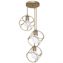 Φωτιστικό Οροφής Lusita 0124525 35x35x90cm 3xE27 60W Gold Megapap GOLD