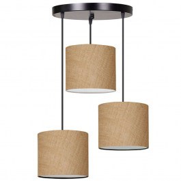 Φωτιστικό Οροφής Rosie 0123796 15x15x90cm 3xE14 20W Black-Natural Megapap NATURAL-BLACK