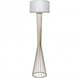 Φωτιστικό Δαπέδου Clarke 0123686 38x21x155cm 1xE27 15W White-Gold Megapap WHITE-GOLD