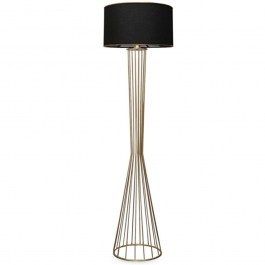 Φωτιστικό Δαπέδου Clarke 0123687 38x21x155cm 1xE27 15W Black-Gold Megapap BLACK-GOLD