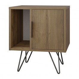 Bedside Table Glynn 024155450,2x44,6x60cm Light Brown LIGHT BROWN