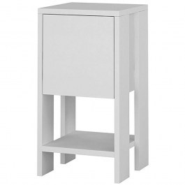 Bedside Table Ema 0213960 30x30x55cm White WHITE