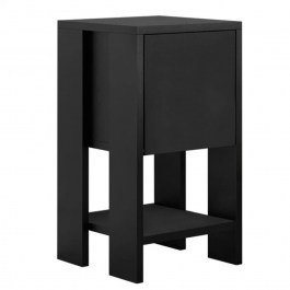 Bedside Table Ema 0249816 30x30x55cm Black BLACK