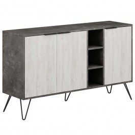 Μπουφές Clara 0213953 142x35,6x83cm White-Grey WHITE-GREY