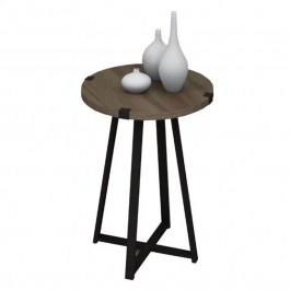 Side Coffee Table Pedro 0256480 Φ44x58cm Walnut-Anthracite WALNUT