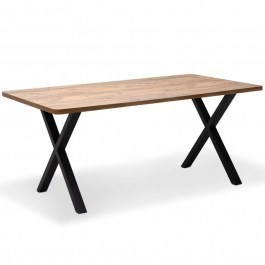 Table Jeremy 0212172 140x80x75cm Natural-Black NATURAL-BLACK