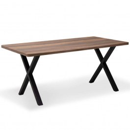 Table Jeremy 0212173 140x80x75cm Walnut-Black WALNUT-BLACK