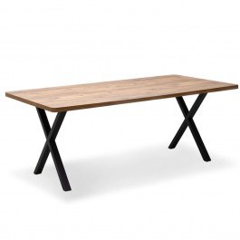 Table Jeremy 0212176 200x100x75cm Natural-Black NATURAL-BLACK