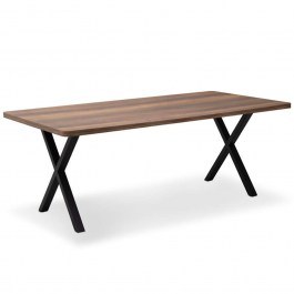 Table Jeremy 0212177 200x100x75cm Walnut-Black WALNUT-BLACK