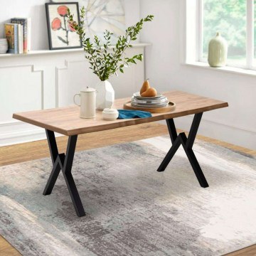 Table Walter 0212168 160x80x75cm Natural-Black