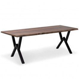 Τραπέζι Walter 0212171 200x100x75cm Walnut-Black WALNUT-BLACK