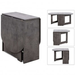 Extendable Table Winslet 0128607 34(63+63)x80x76cm Anthracite ANTHRACITE