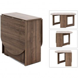 Extendable Table Winslet 0128606 34(63+63)x80x76cm Walnut WALNUT