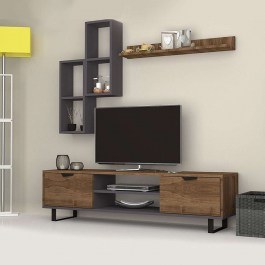 Composition Lonsa 0123209 160x35x40cm Walnut-Grey WALNUT-GREY