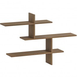 Ραφιέρα Τοίχου Leo 0241555 123x22x80cm Light Walnut LIGHT WALNUT
