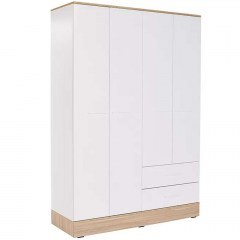 Ντουλάπα Base 0080395 137x52x198cm White-Sonoma