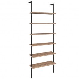 Bookcase Madison 0220245 60x20x183cm Oak-Black OAK-BLACK