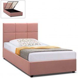 Bed With Storage Space For Mattress 120x200cm Kingston 0224253 214x127,5x109cm Pink PINK