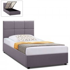 Bed With Storage Space For Mattress 120x200cm Kingston 0224254 214x127,5x109cm Grey