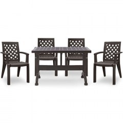 Τραπεζαρία Callan (Σετ 5Τμχ) 0226720 120x70cm Brown