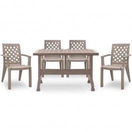 Τραπεζαρία Callan (Σετ 5Τμχ) 0226726 140x70cm Cappuccino CAPPUCCINO