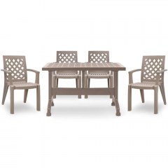 Τραπεζαρία Callan (Σετ 5Τμχ) 0226726 140x70cm Cappuccino